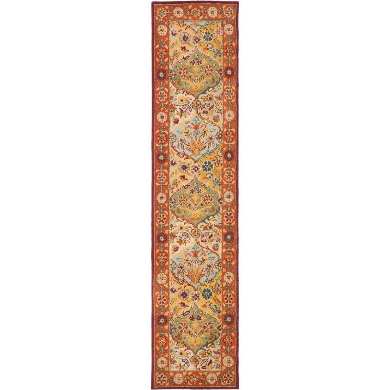 Heritage Multi/Red Hand-Tufted Wool Runner Rug