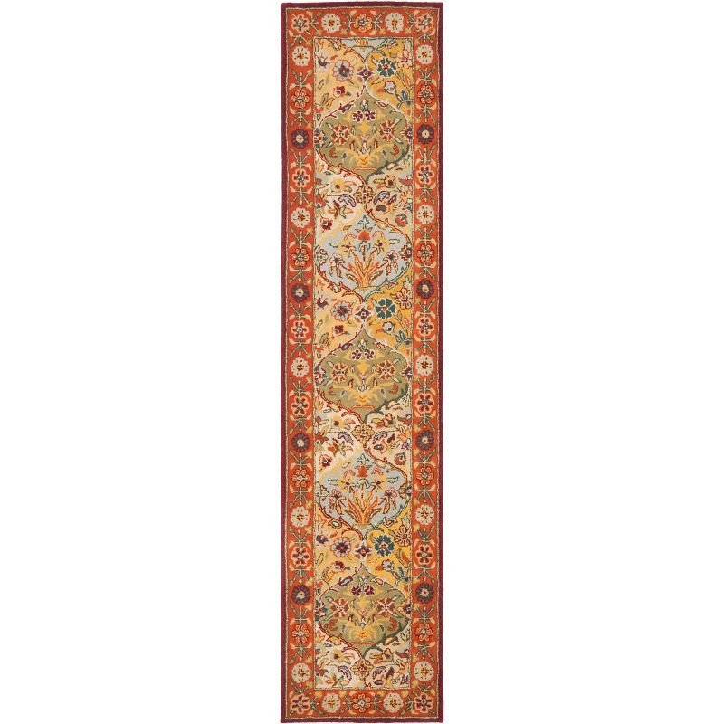 Heritage Multi/Red Hand-Tufted Wool Runner Rug