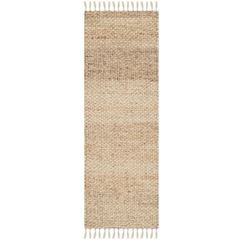 Hand-Knotted Natural Jute 2'3" x 13' Runner Rug