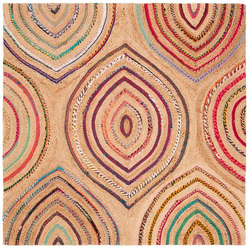 Cape Cod Multicolor Handwoven Jute Square Area Rug