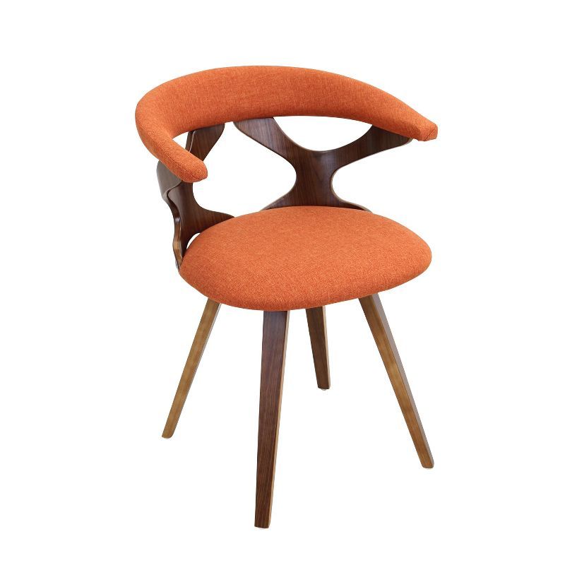 Gardenia Orange Mid-Century Modern Swivel Dining Chair