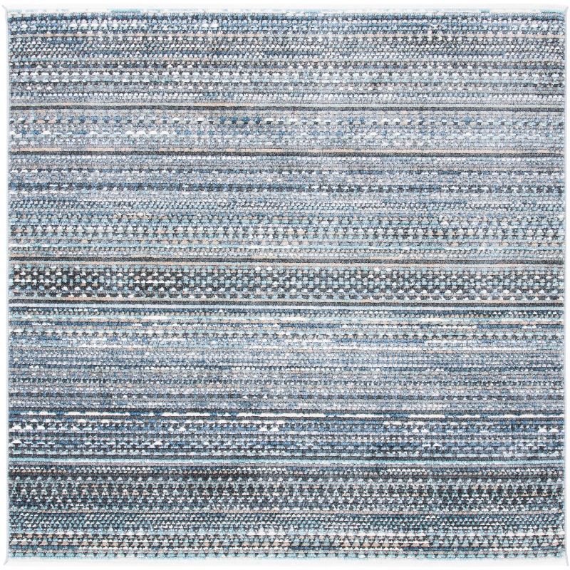 Sedona Dark Grey and Ivory 6' x 6' Square Synthetic Area Rug