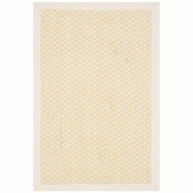 Cream Hand-Knotted Sisal Area Rug, 3' x 5'