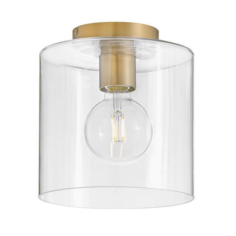 Pippa Clear Glass Brass 1-Light Flush Mount