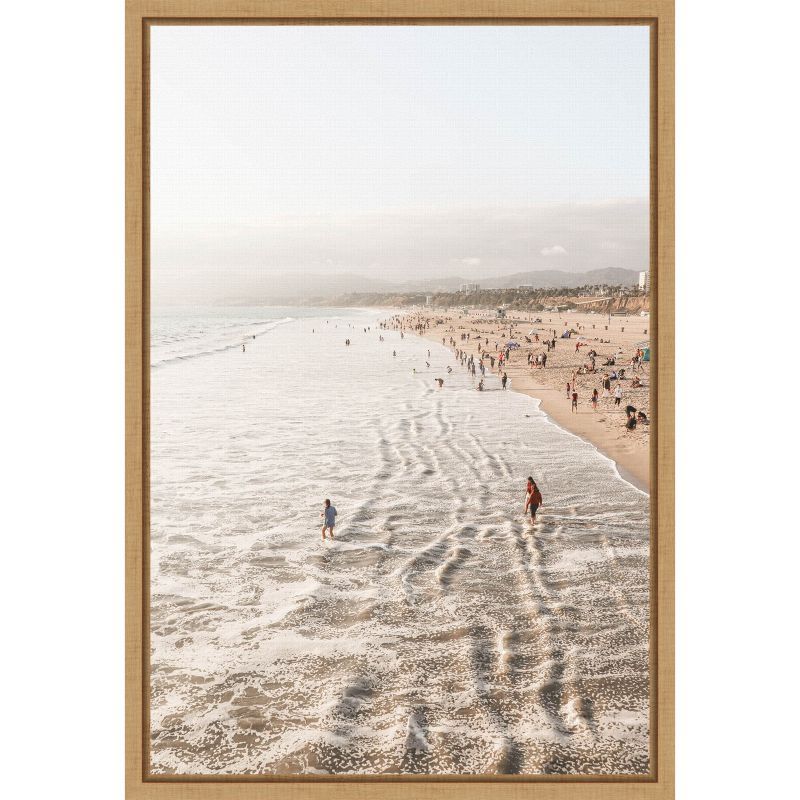 Santa Monica Beach Earth Tones Canvas Wall Art, 16x23