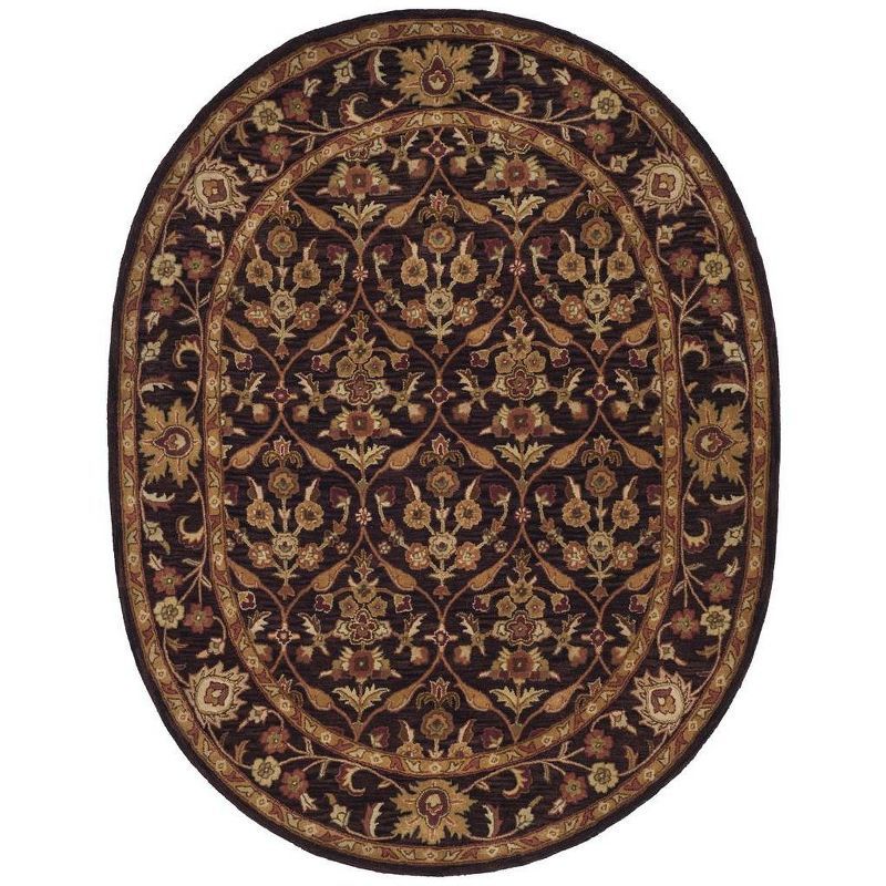 Ivory Elegance Hand-Tufted Wool Oval Rug, 54"x6"