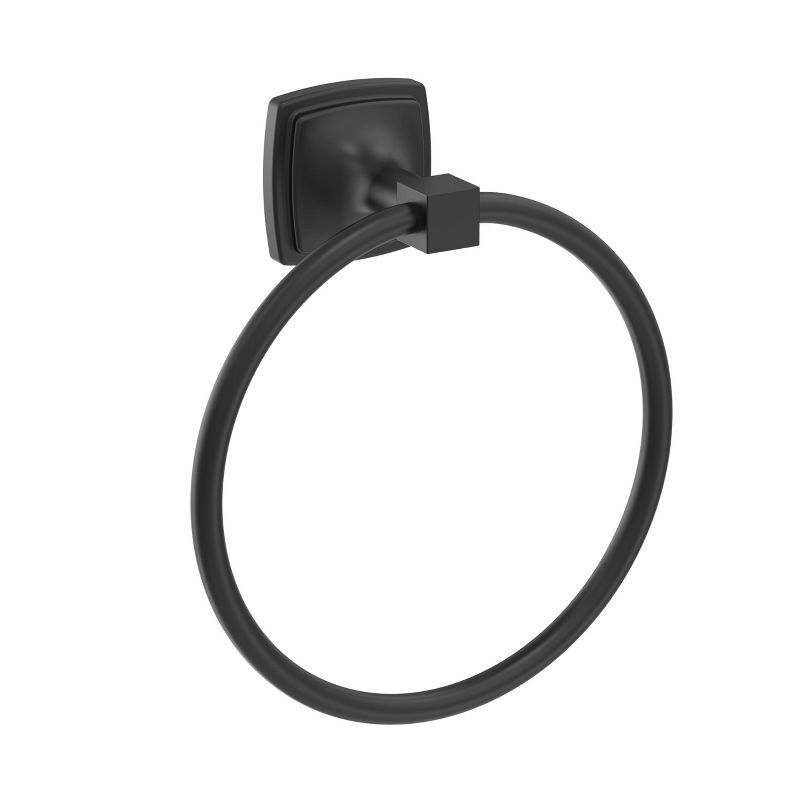 Matte Black Wall Mounted Towel Ring