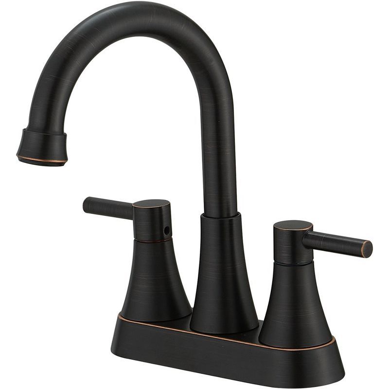 Oil Rubbed Bronze 4-Inch Centerset 2-Handle High-Arc Bathroom Faucet