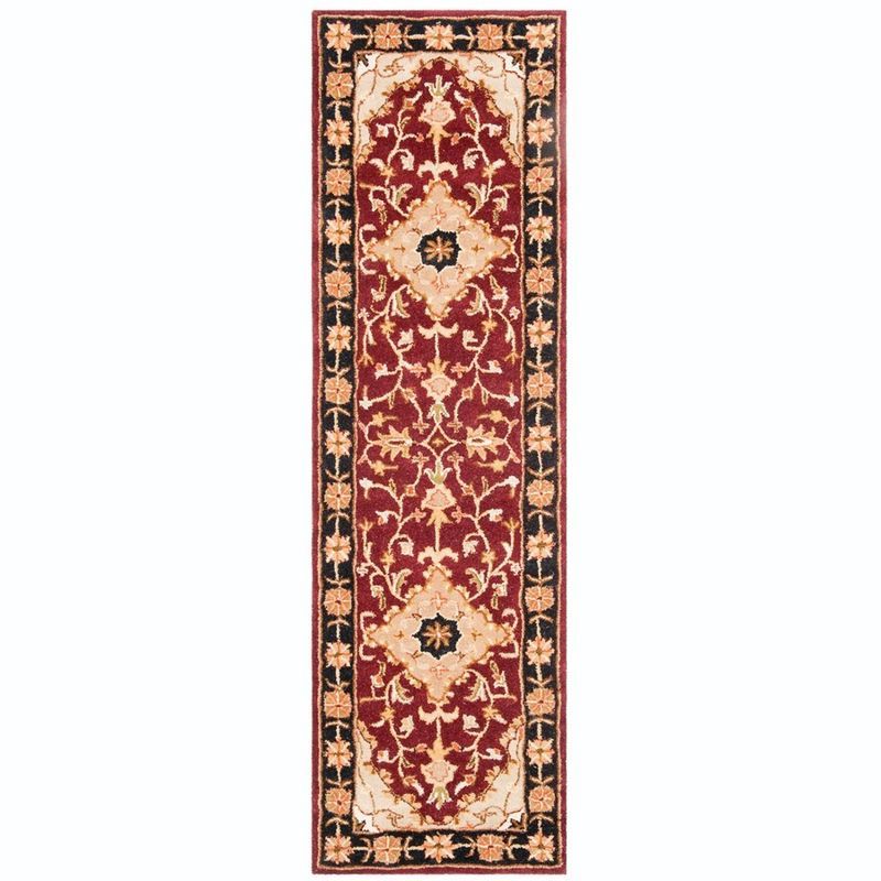 Heritage 2' x 3' Red/Black Hand-Tufted Wool Rug