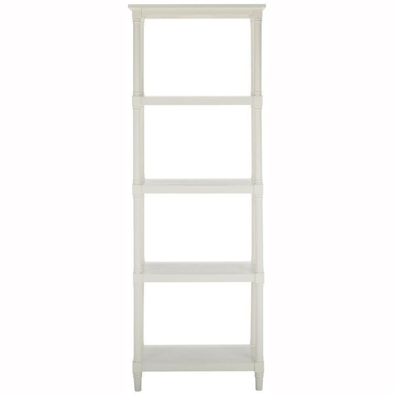 Transitional White Pine 5-Tier Spindle Bookcase