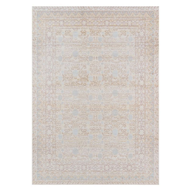 Modern Elegance Braided Blue Synthetic Rectangular Rug 5'3" x 7'3"