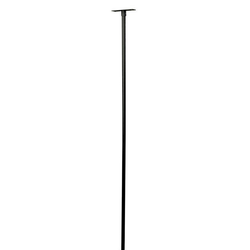 72-Inch Black Steel Bird Feeder Mounting Pole Kit