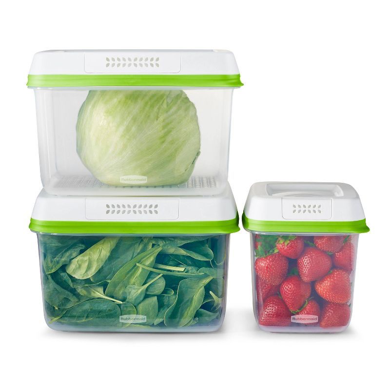 Clear BPA-Free Plastic Produce Saver Bowl Set