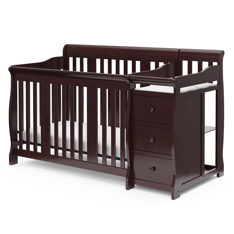 Espresso 4-in-1 Convertible Crib with Changer and Storage