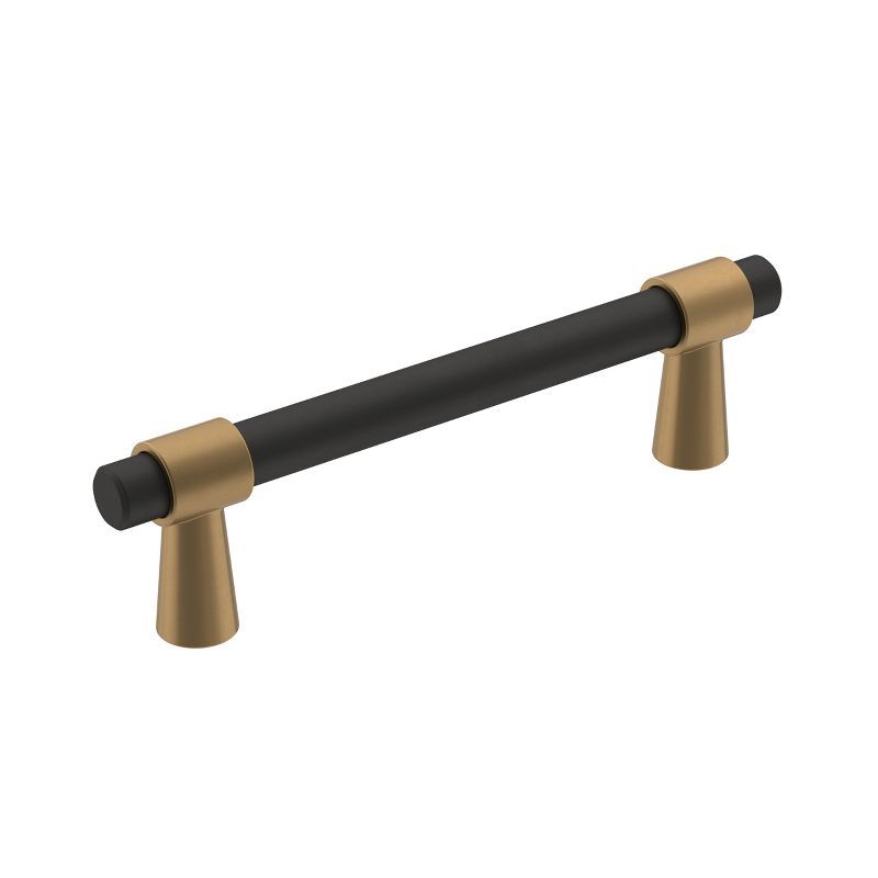 Matte Black and Bronze Modern Cabinet Bar Pull