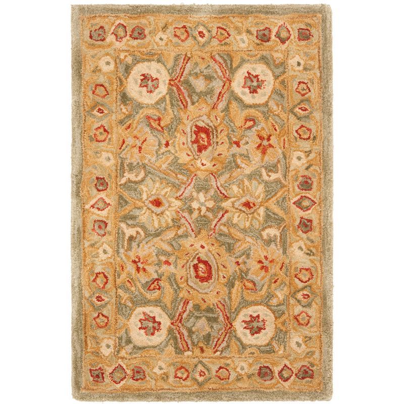 Anatolia 2' x 3' Brown and Ivory Hand Tufted Wool Area Rug