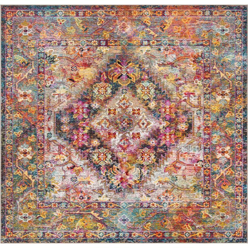 Safavieh Crystal Navy and Light Blue Square Area Rug