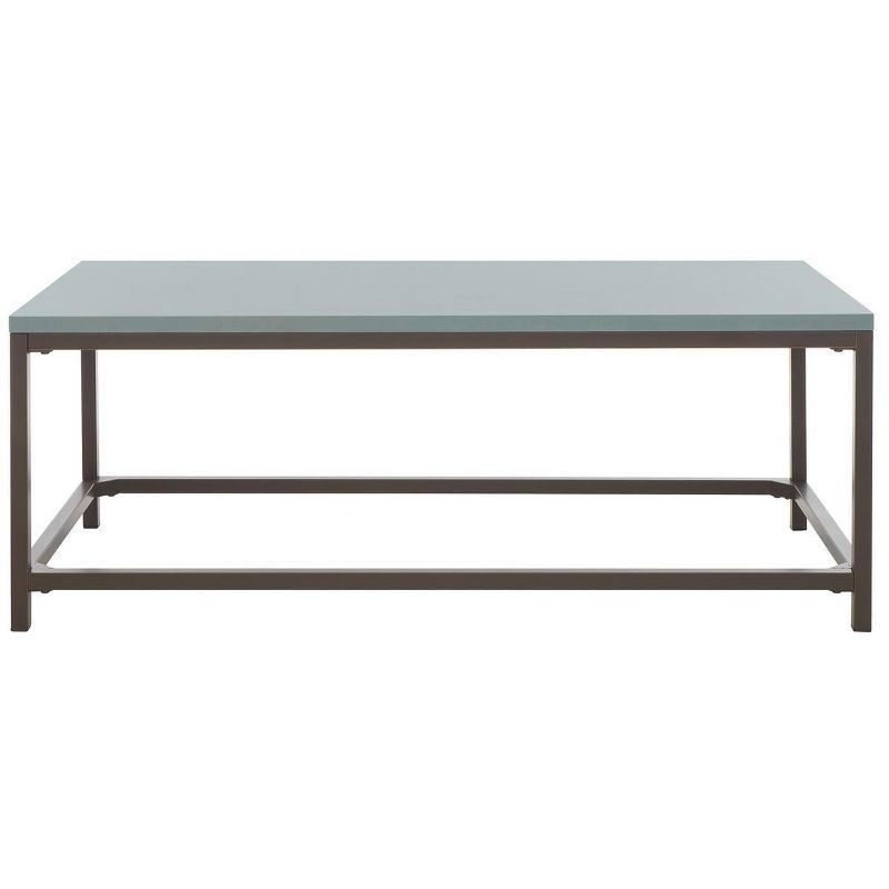 48" Barn Blue Pine Wood Rectangular Coffee Table with Storage