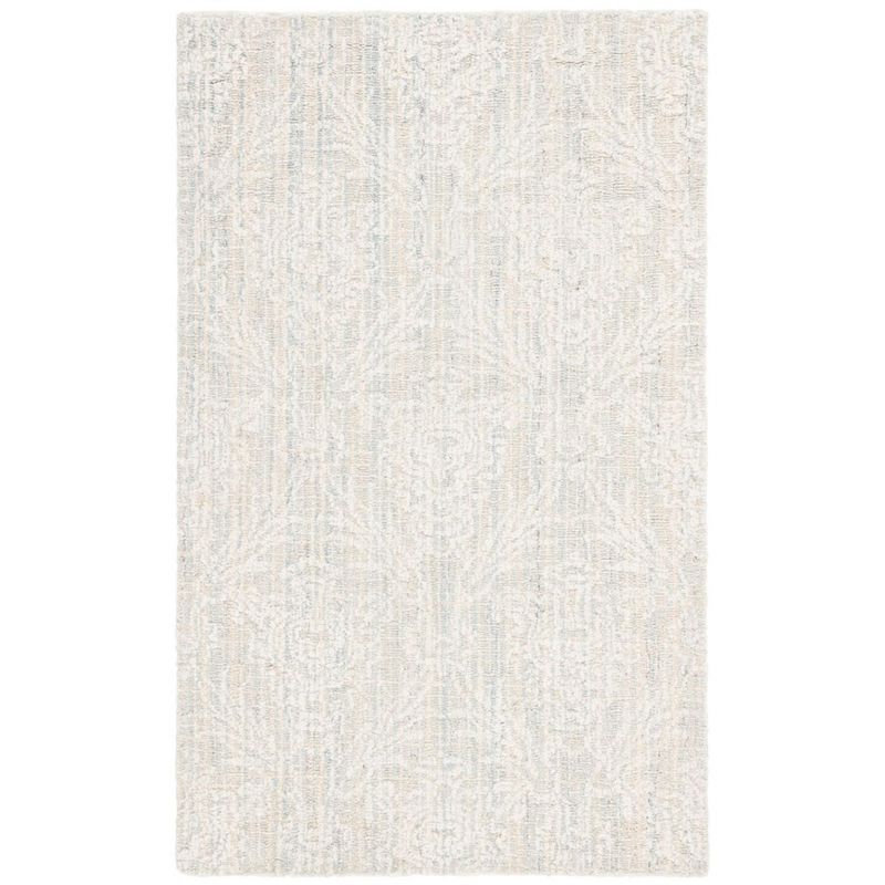 Light Blue Handmade Wool Tufted Area Rug