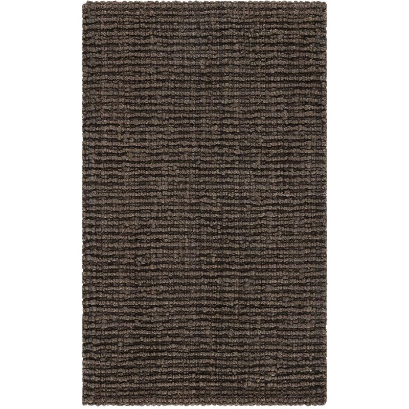 Hand-Knotted Levi Natural Fiber Jute Area Rug, Brown, 3' x 5'