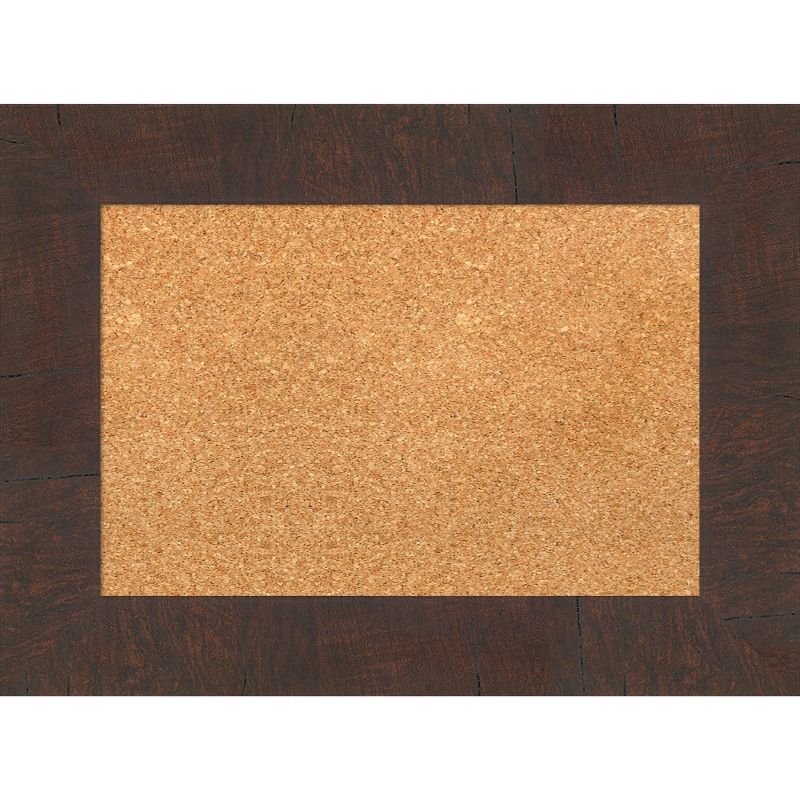 Wildwood Brown Framed Corkboard with Natural Cork Surface