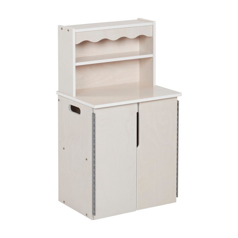 White Wash Wooden Play Kitchen Storage Cupboard