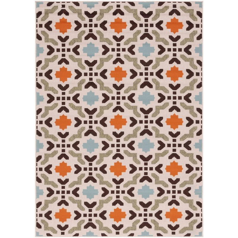 Terracotta 5' x 7' Easy-Care Reversible Outdoor Area Rug