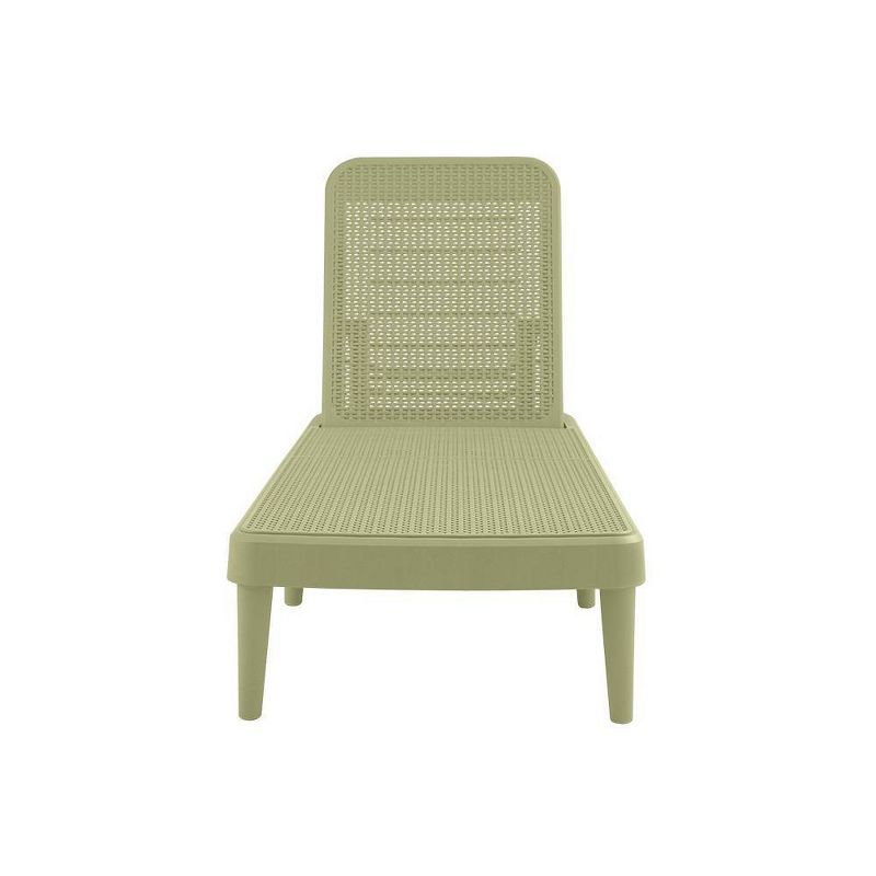 Wasabi Green Resin Rattan Outdoor Chaise Lounge