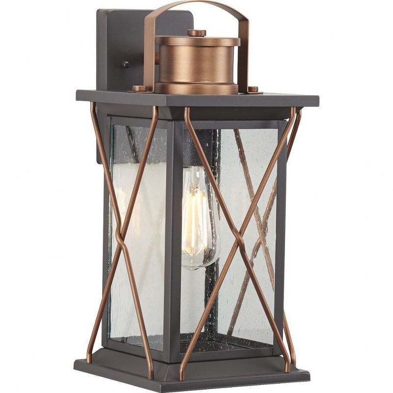 Antique Bronze 16" Dimmable Lantern with Clear Seeded Glass