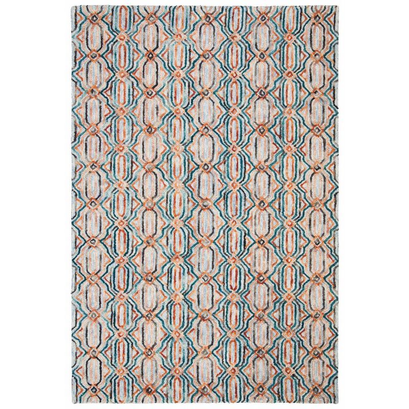 Elegance Hand-Tufted Wool Area Rug in Light Blue, 4' x 6'