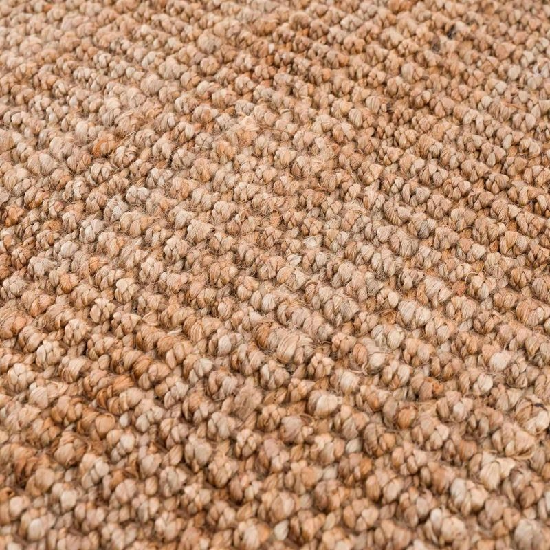 Handmade Light Brown Jute Rectangular Area Rug 7'6" x 10'6"