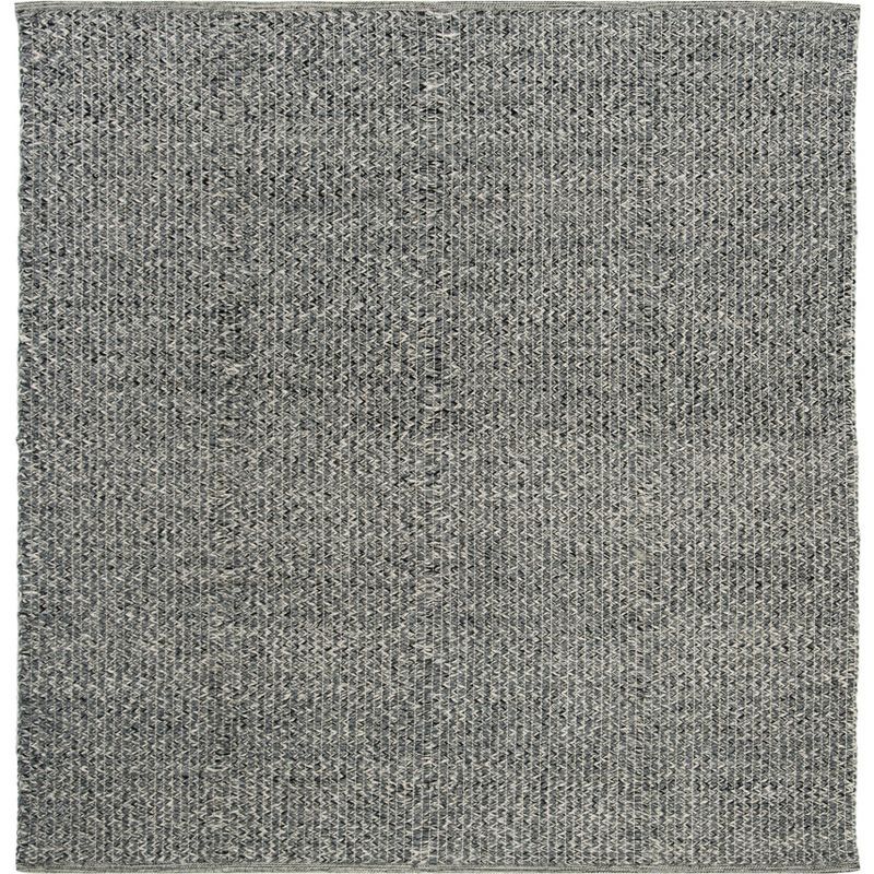 Montauk 6' x 6' Gray Cotton Handmade Reversible Rug