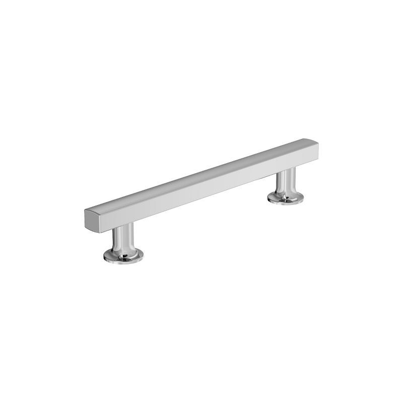 Polished Chrome 5-1/16 inch Modern Cabinet Pull