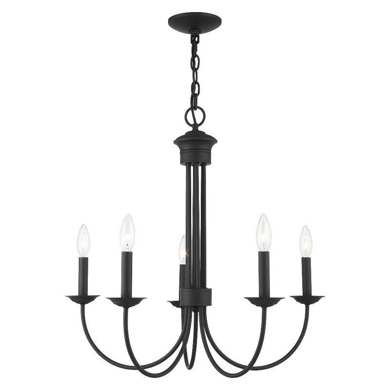 Estate Elegance 5-Light Black Crystal Chandelier