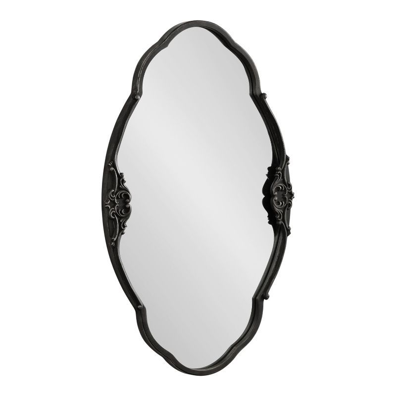 Novella Black Baroque-Inspired Ornate Wall Mirror