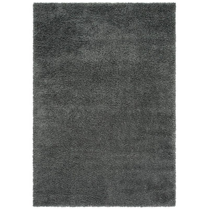 Dark Grey Handmade Tufted Shag Area Rug