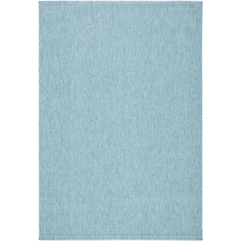 Blue 9' x 12' Rectangular Easy Care Synthetic Rug