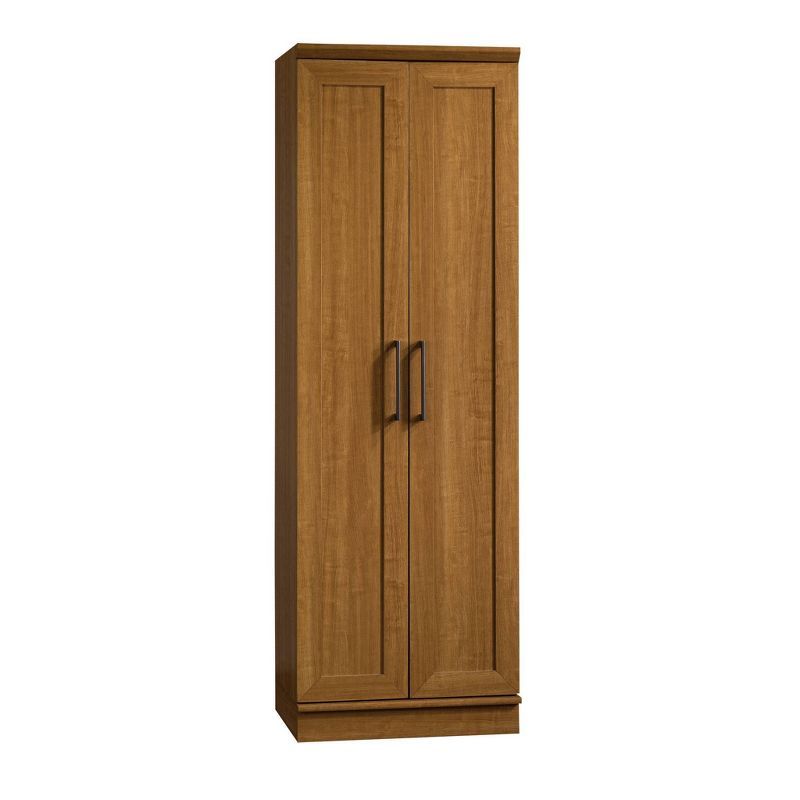 Sienna Oak Tall Engineered Wood Storage Cabinet