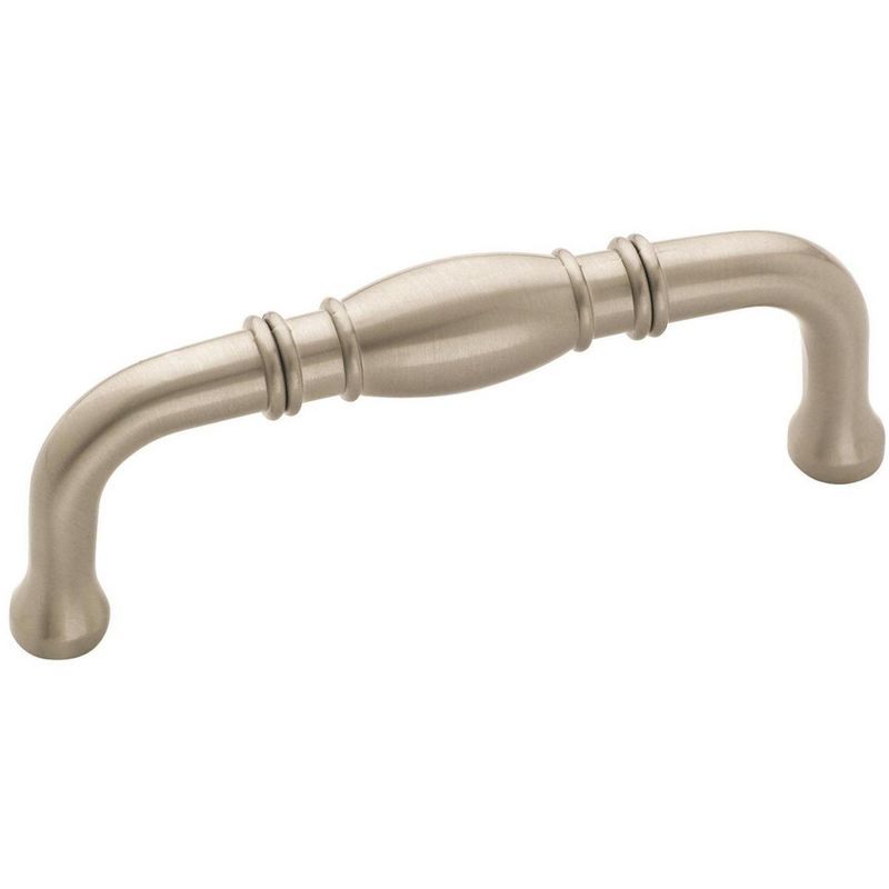 Satin Nickel 3-Inch Traditional Cabinet Pull with Mounting Hardware