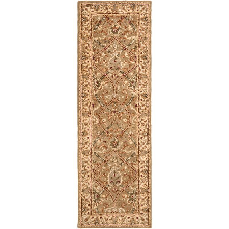 Ivory and Beige Hand-Tufted Wool Runner Rug