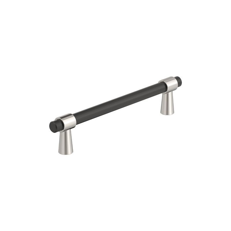 Matte Black and Polished Nickel 5-1/16" Bar Pull