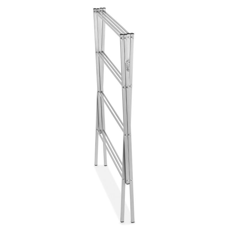 Oversized Silver Metal Folding Drying Rack