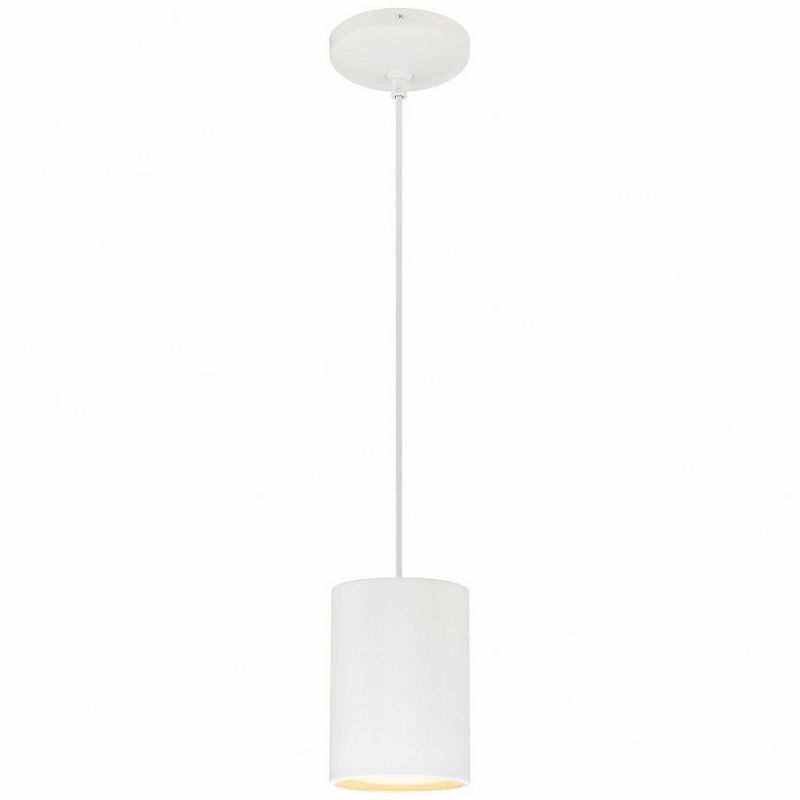 Pilson Matte White Modern Drum Pendant Light