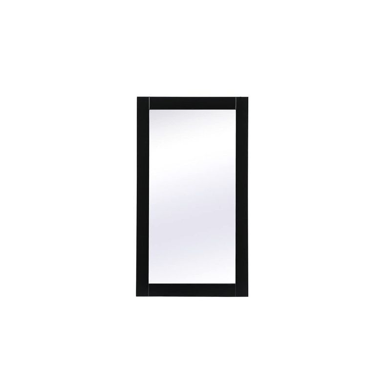 Black Rectangular MDF Vanity Mirror 18x32 Inch