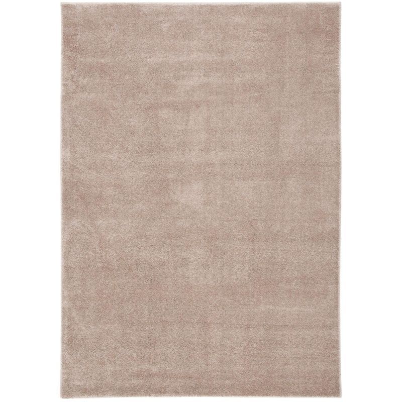 Taupe Rectangular Synthetic Easy Care Area Rug, 4'5" x 6'5"
