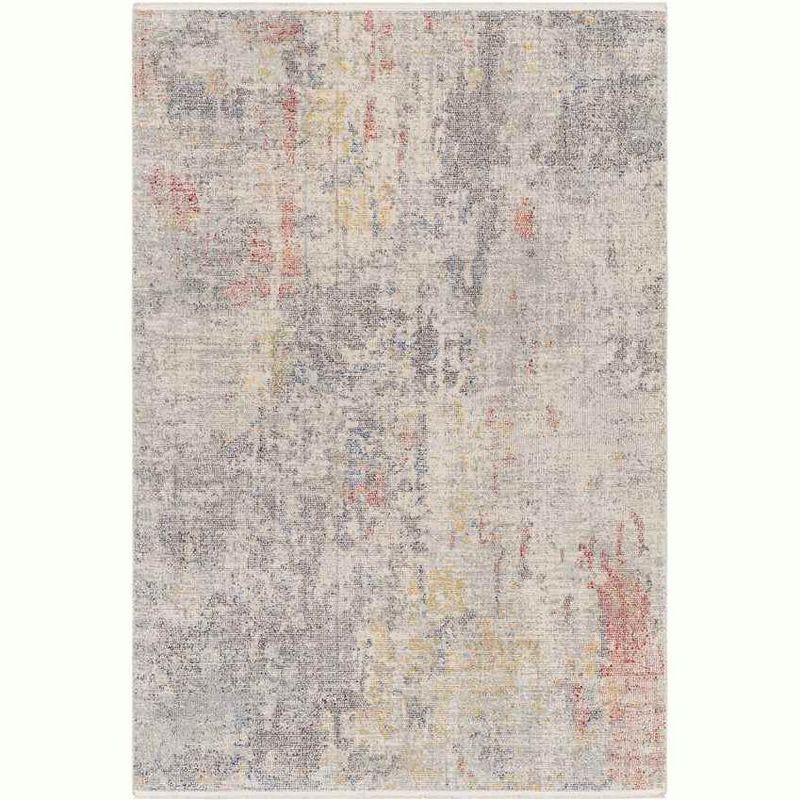 Kepir Modern Gray and Beige Synthetic Fur Area Rug 8' x 10'