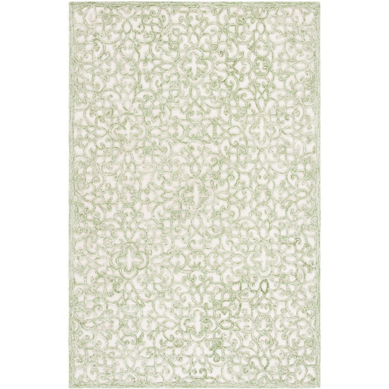 Trace TRC103 Hand Tufted Area Rug - Ivory/Green - 5'x8' - Safavieh.