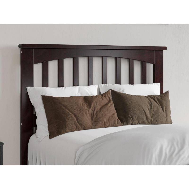 Espresso Twin Wood Mission Headboard with Slats