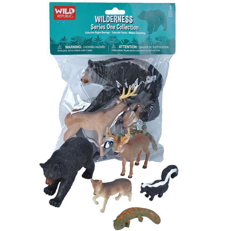 Wild Republic Wilderness Series One Animal Figurine Set, 5 Pieces