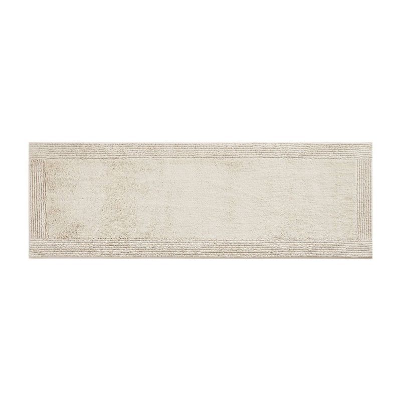 Splendor Taupe Cotton Tufted Reversible Bath Rug 24" x 72"